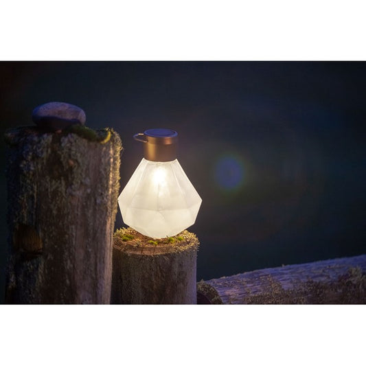 Solar Glass Gem Light - Milk