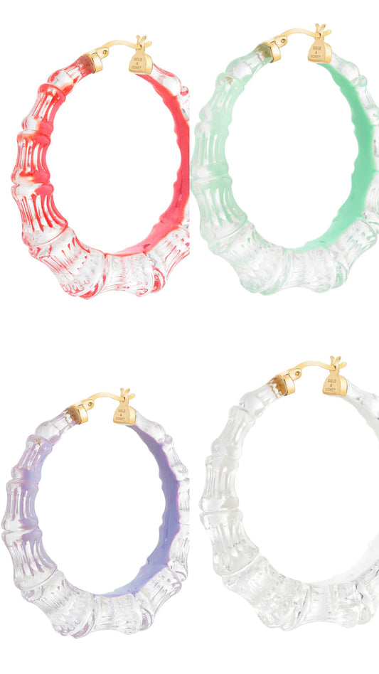 Bamboo illusion hoops