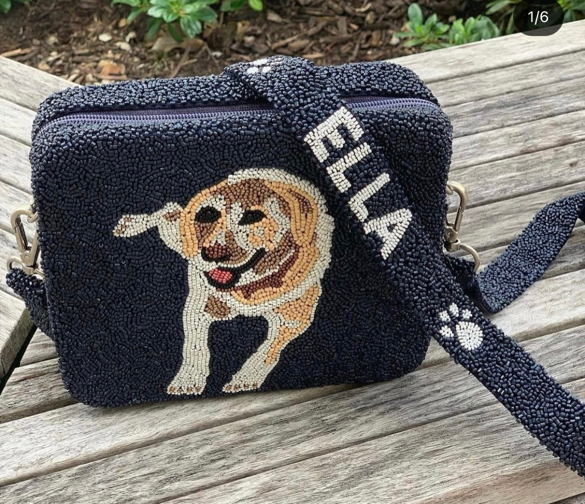 Custom Beaded Pet Bag