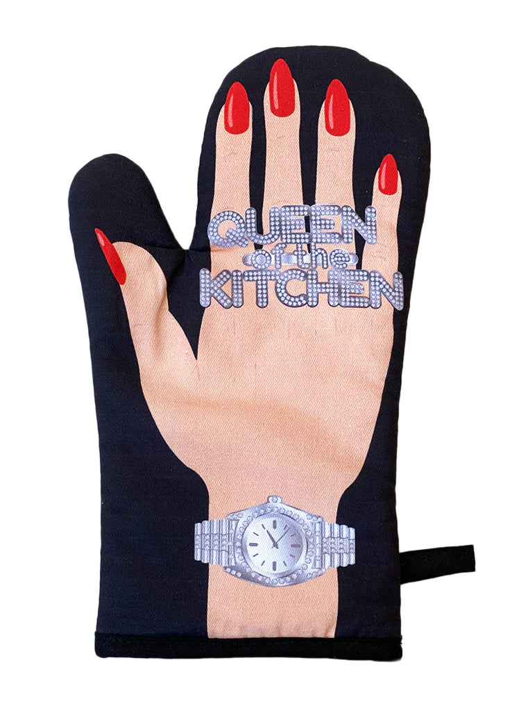 Queen of the Kitchen Oven Mitt and Potholder