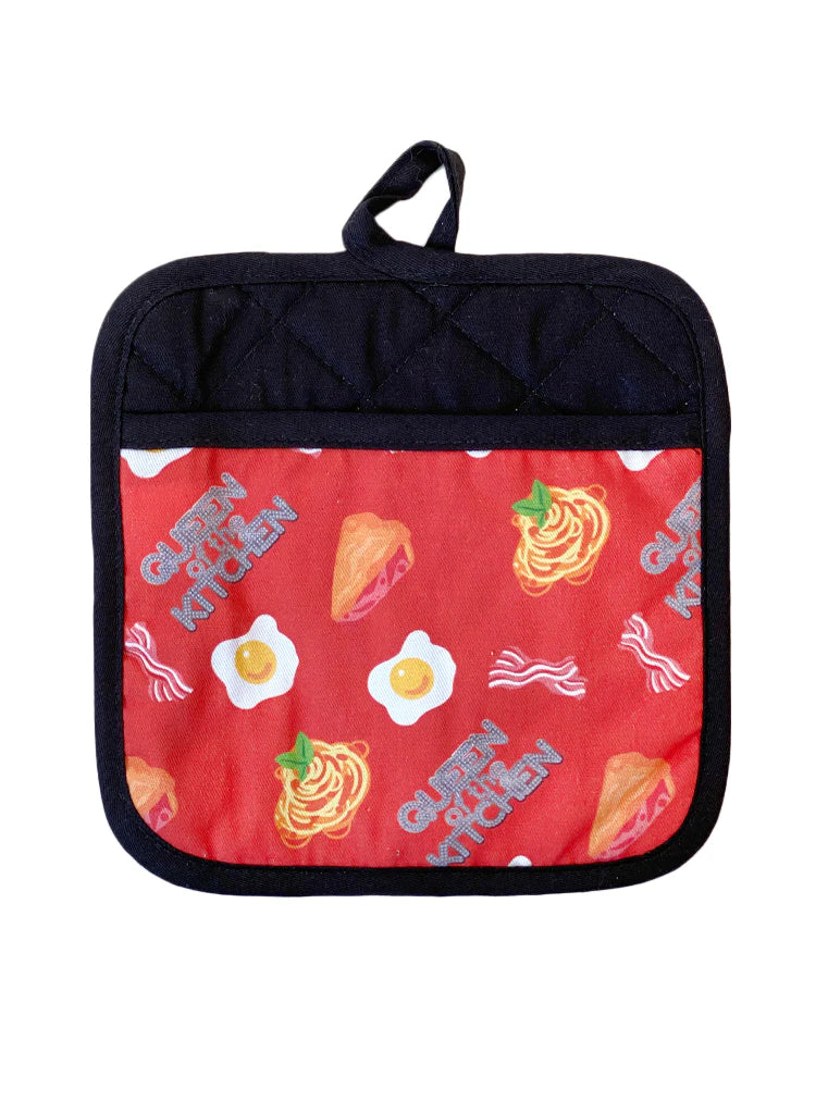 Queen of the Kitchen Oven Mitt and Potholder